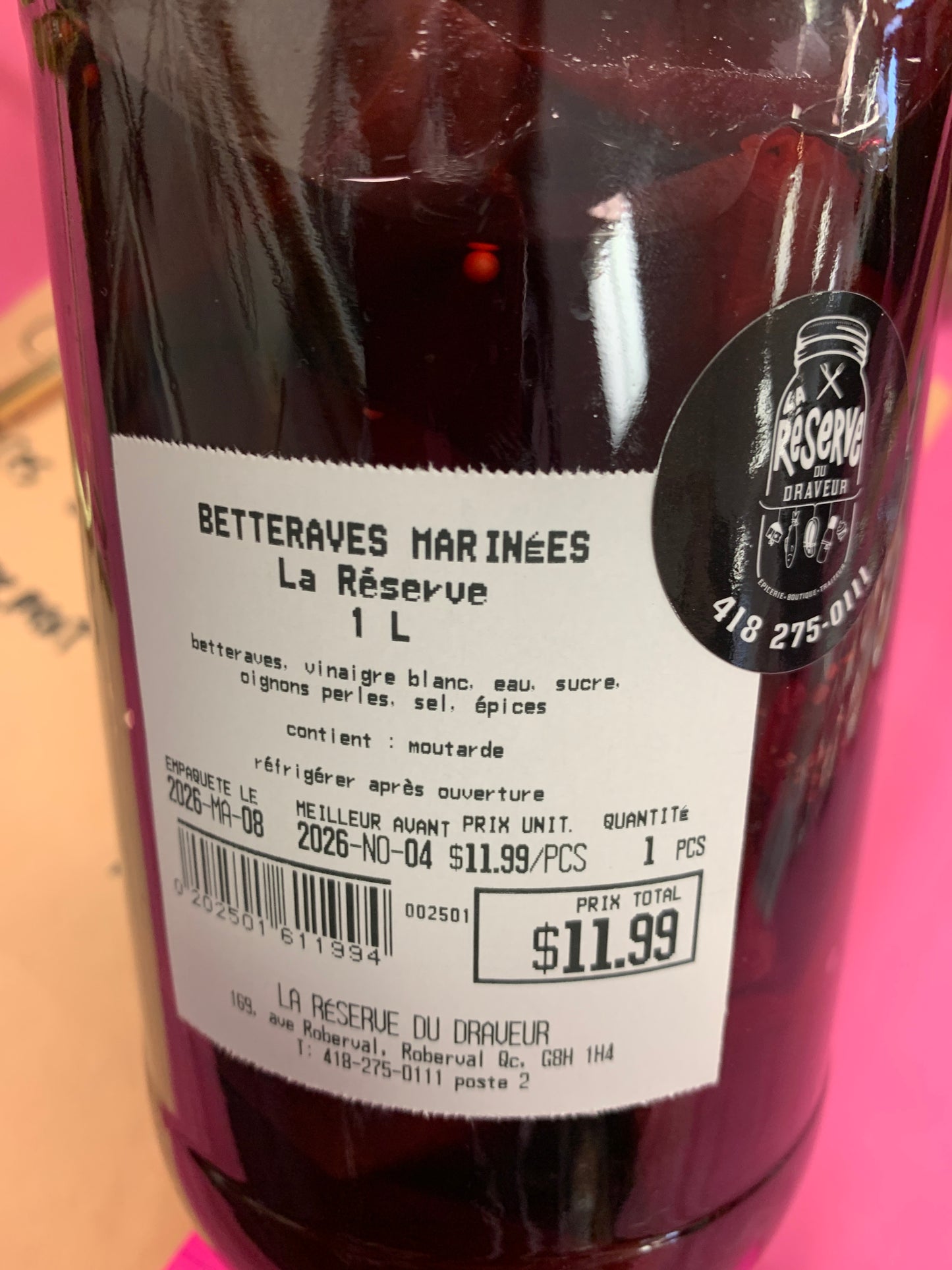 Gros pot de betteraves