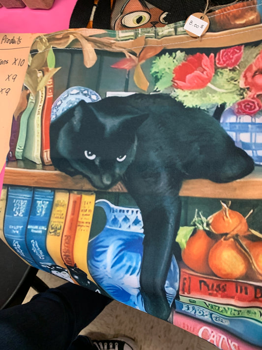 Sac réutilisable chat noir